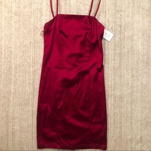 NWT Urban Outfitters Red Satin Dress Size XS